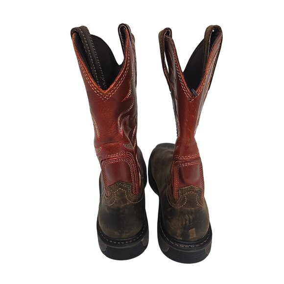 Ariat Men's Workhog Pull On Steel Toe Work Boot 4500093609 Brown Red Size 10D - Picture 3 of 7